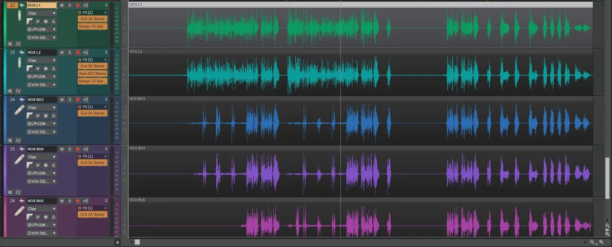 Mixdown preparation
