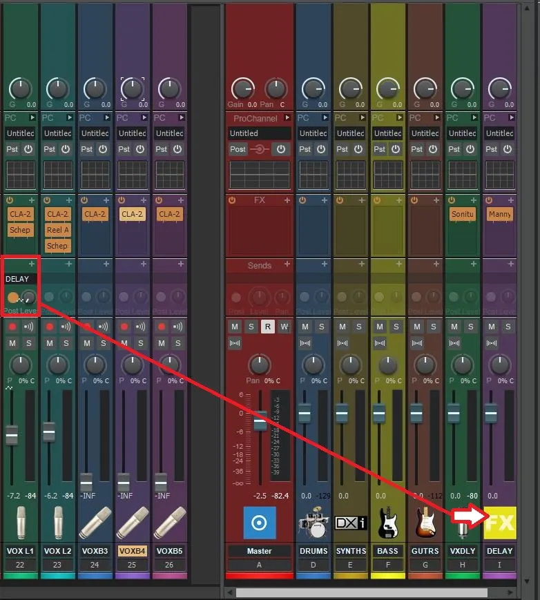 Mixdown preparation